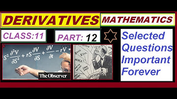 Derivatives of Trigonometric Functions # Class 11 Maths#Part:12#Selected Questions # gbsmathsteacher
