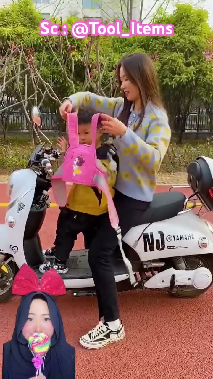 BIAR BOCIL GAK JATUH SAAT NAIK MOTOR , pakai Sabuk Pengaman aja ⁉️?@Tool_Items #shorts #funny