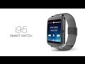 i95 Smart Watch Android 4.3 Call Reminder WiFi Heart Rate Monitor Bluetooth IP65 4GB Smart Watch