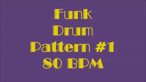 Drum Loops for Practice Funk Drum Pattern #1 80bpm
