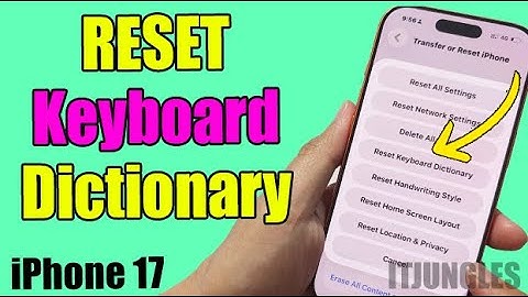 How to RESET Keyboard Dictionary on iPhone (All Models)