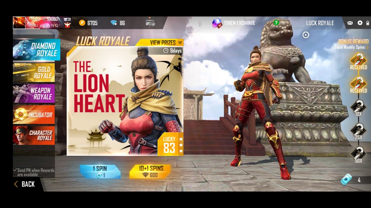 Free Fire New Lucky Royal Bundle Trick Youtube