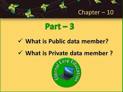 TN 12th computer science(chapter - 10)Python classes and object(part-3) public & private data member