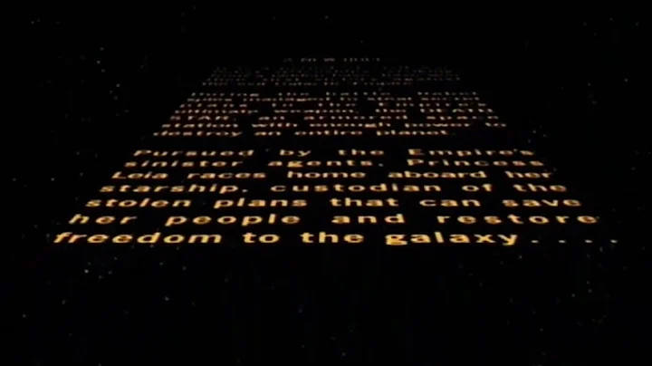 Star Wars Episode 4 A New Hope Opening Crawl