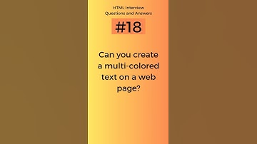How to create Multi-colored text on a web page | HTML Interview Questions and Answers Part - 18