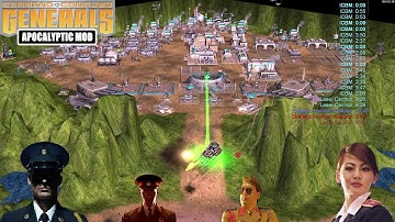 USA BOSS VS ALL BOSSES! C&C Generals Zero Hour APOCALYPTIC 2.2