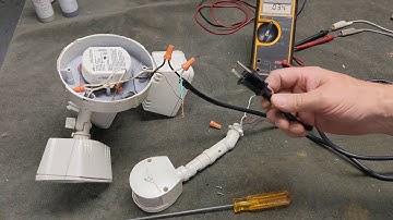 Infrared motion sensing light test and troubleshooting. Caution-lethal-deadly voltage