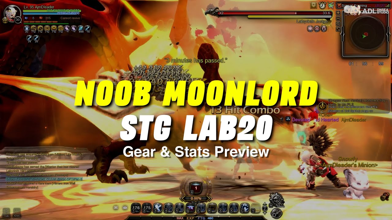 Dragon Nest SEA - STG20 Moonlord POV / Gear & Stats Preview