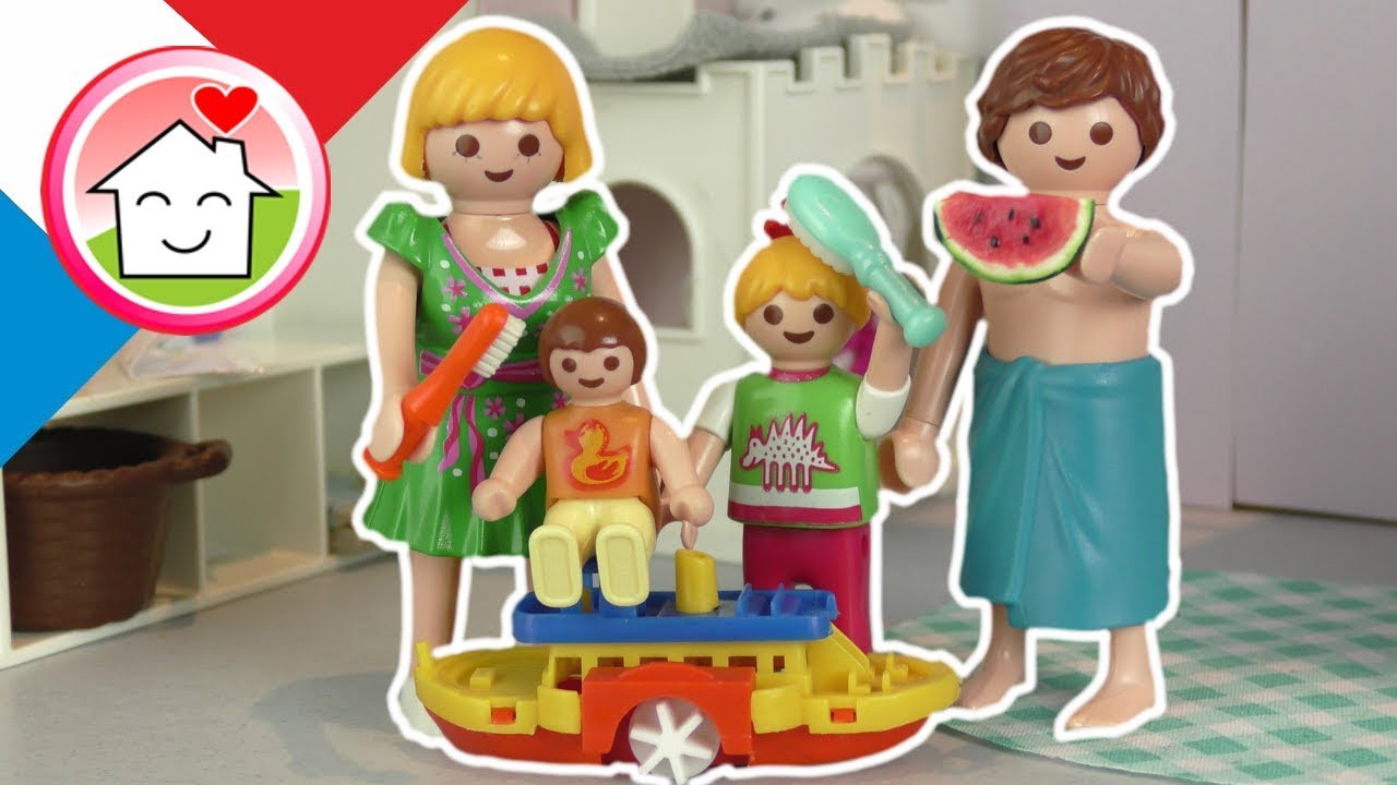 Playmobil en francais Week-end de la famille Hauser – La routine matinale - Famille  Hauser - YouTube