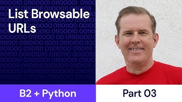 Part 3: List Browsable URLs  [Backblaze B2 + Python Series]