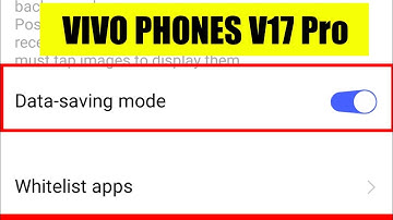 VIVO | Enable Data-saving Mode Settings & Select Whitelist Apps | In V17 Pro