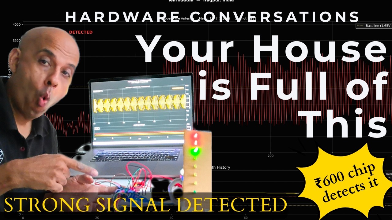 Build an EM Signal Detector with a ₹600 Chip | Live Signals in Python | Your House is Full of This