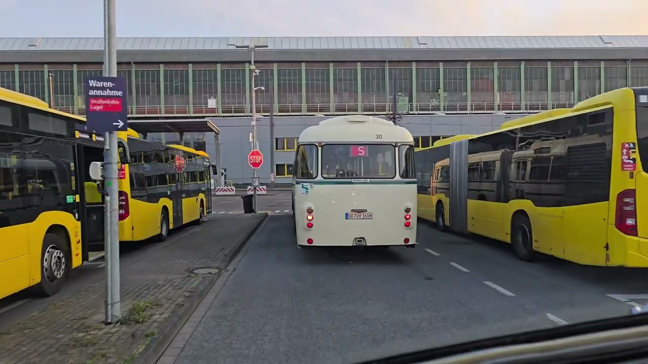 Kolonnenfahrt Anderthalbdecker MB O317 und Henschel HS 160