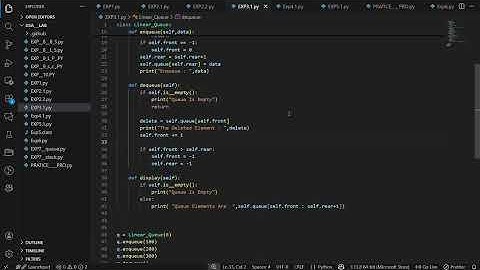 EXP 3 Array Implementation of Linear Queue