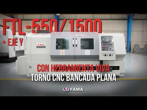 Torno CNC FTL-550/1500 CON EJE Y + HERRAMIENTA VIVA (OPCIONAL) | FAMASA