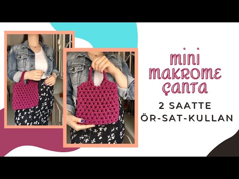 MİNİ MAKROME ÇANTA | KOLAY | BEGINNER [eng sub]