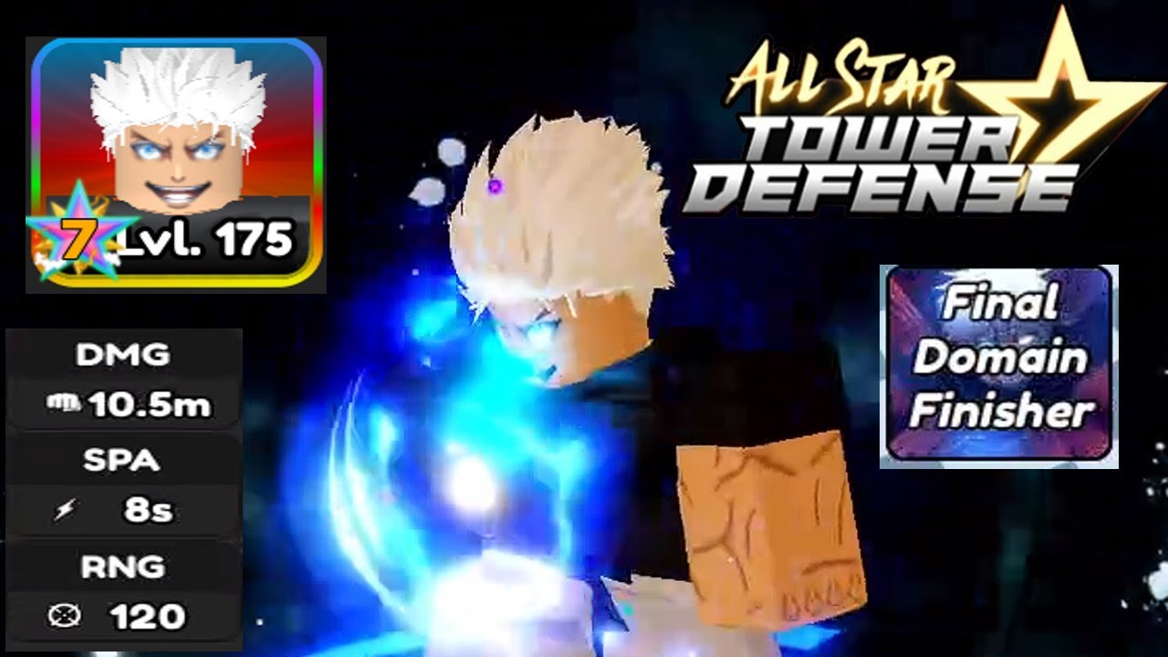 Gojo 6 star showcase in All Star Tower Defense #astd #allstartowerdefe