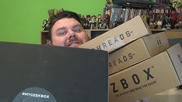 Zbox & My Geek Box October 2019 + Threads Box Unboxing Review