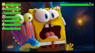 The SpongeBob Movie: Sponge On The Run (2021) Final Battle with healthbars