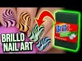 EASY Brillo Pad Nail Art HACK?! For Beginners! with bonus stamping