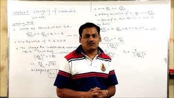 Lecture-3 Second Order Differential Equation-Change of independent variable method in Hindi