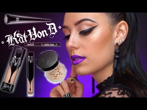 KAT VON D BEAUTY | FULL COVERAGE FOUNDATION ROUTINE | LOCK-IT COLLECTION + GIVEAWAY | Victoria Lyn