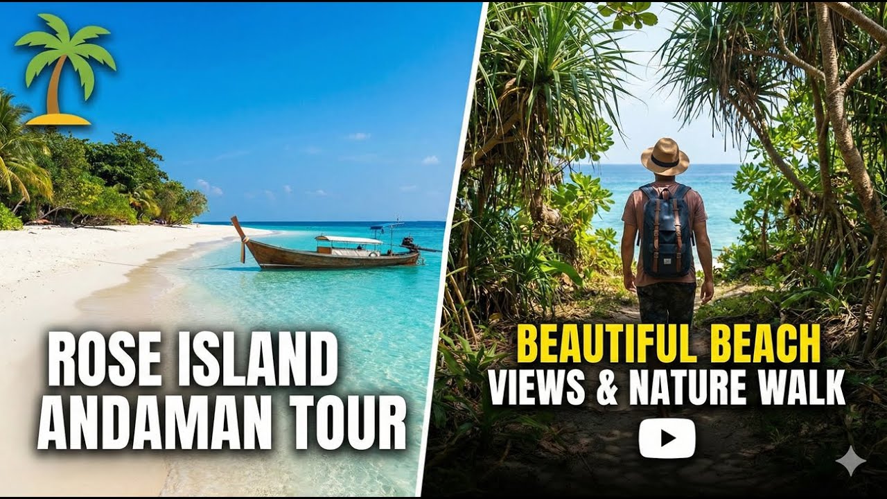 🌴 Rose Island Andaman | Beautiful Beach Views & Nature Walk | Andaman Travel Vlog | Mohit Solanki