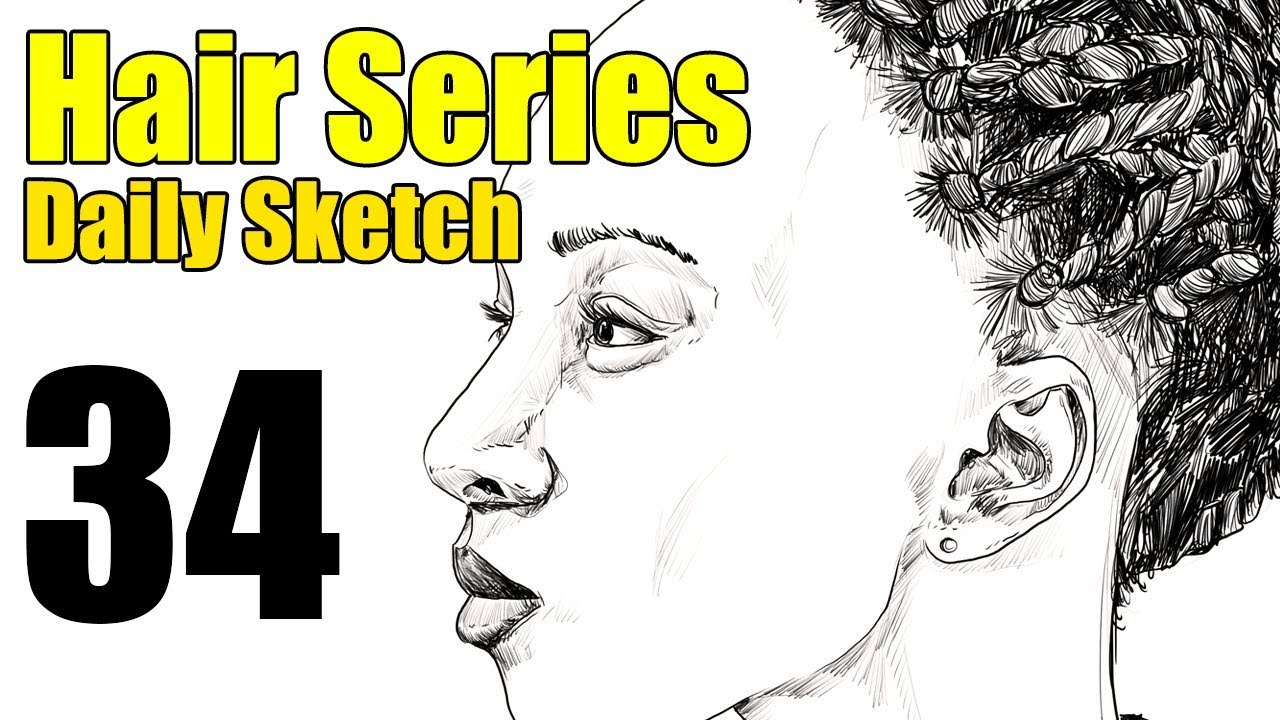 How to Draw Braids - (Daily Sketch 34) - Hair Series - YouTube