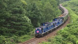 20140706 050 100 洞爺~有珠 DD51重連 寝台特急トワイライトエクスプレス @北海道 宇宙軒カーブ