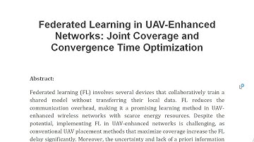 Federated Learning in UAV Enhanced Networks Joint Coverage and Convergence Time Optimization