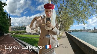 (sub) 에미레이트 승무원의 프랑스 리옹 레이오버 🇫🇷 / Flight to Lyon, France Layover, Emirates cabin crew