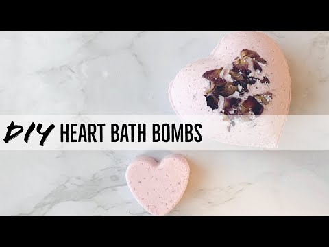 Homemade Heart Shaped Bath Bombs - Sparkling Charm
