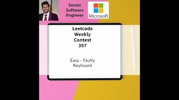 Leetcode Weekly contest 357 - Easy - Faulty Keyboard