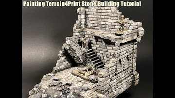 Terrain 4Print Ruined Stone Building  - Painting Tutorial - 28MM