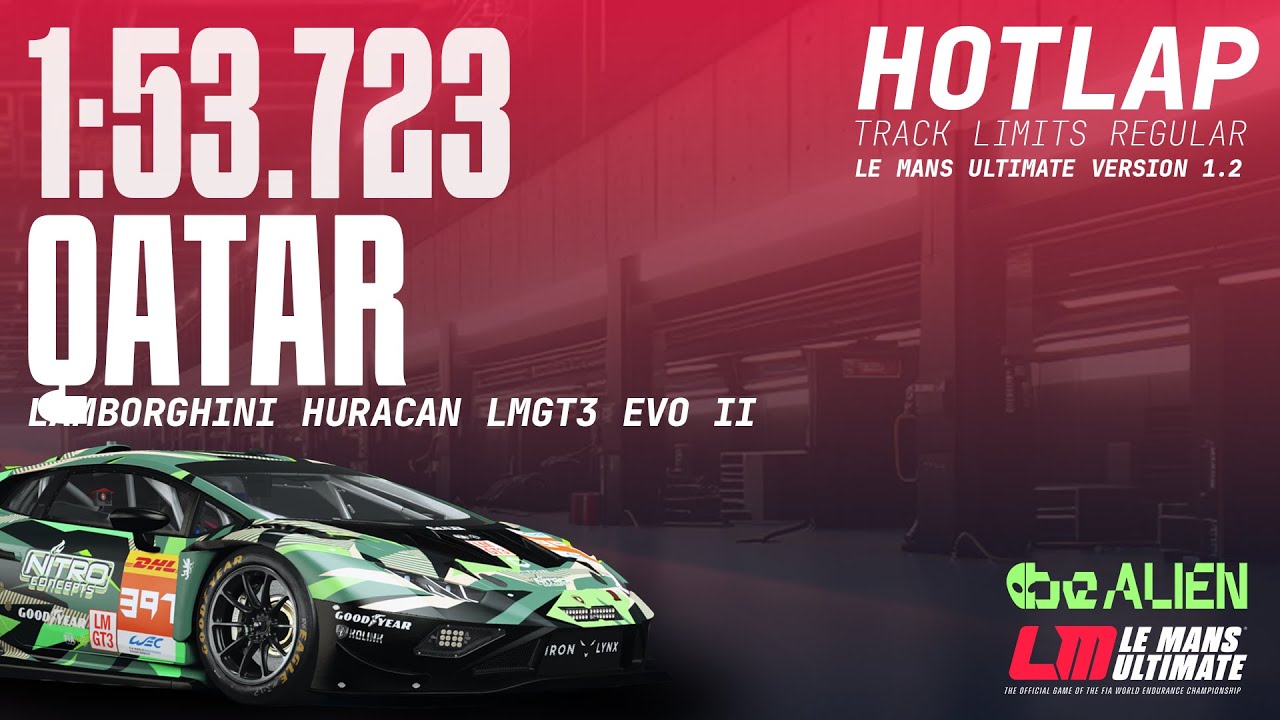 Le Mans Ultimate Hotlap Lamborghini Huracán LMGT3 Evo2 @ Qatar (1.2.1)