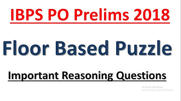 IBPS PO Prelims 2018 : Floor Based Puzzles || Expected Reasoning Questions