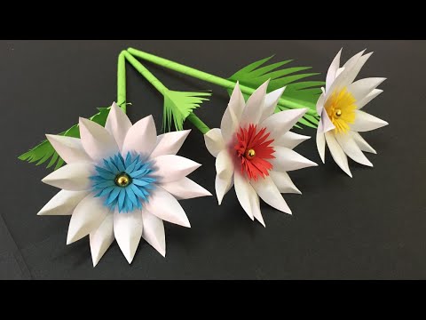 Making Flowers out of Paper - How to Make Simple Paper Flower - DIY Paper Flowers