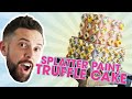 Splatter Paint Truffle Cake - YOU'VE BEEN DESSERTED