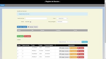 Formulario de Registro de Sección en Visual Basic C# - Entorno Web - ASP.NET - MCV