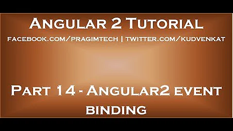 Angular2 Event Binding