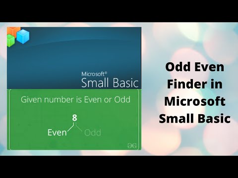 Small Basic: Odd Even Finder