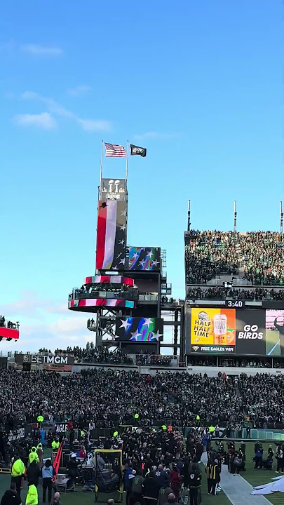 Live Eagle flyover during National Anthem!