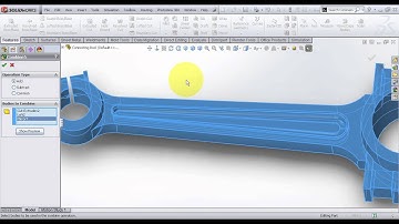 Video Tutorial on Modeling Connecting Rod of Gasoline Engine in SolidWorks Part 3