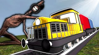 Escaping Siren Head in a Tiny Train! - Garry's Mod Gameplay