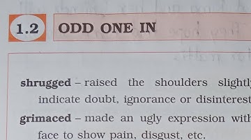 7th STD English Workbook Chp 1.2 Odd One In @omeducation8606