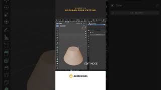 Blender Tutorial Boolean Cone Cutting