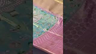 Exclusive wedding collection pure kanchipattu tissue 4d Meenakari brocade designs ✨
