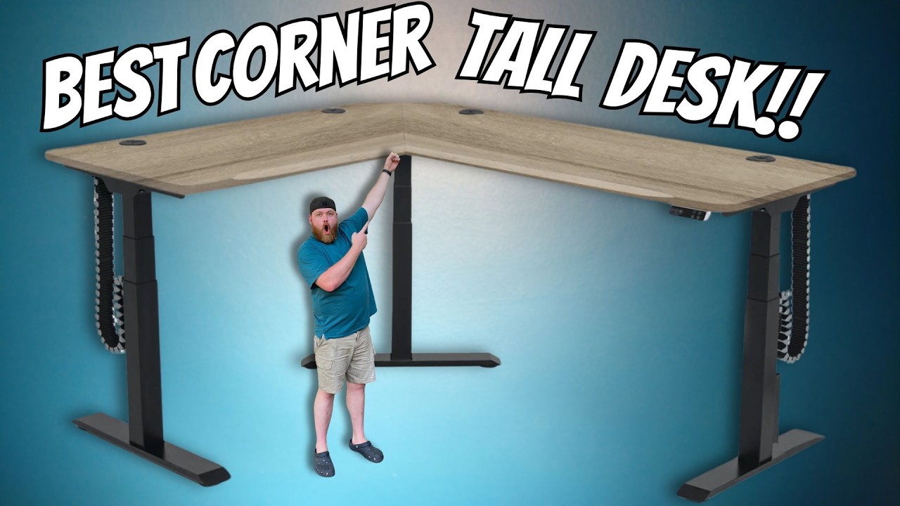 Corner Rising Desk for TALL People?! - MojoDesk - YouTube