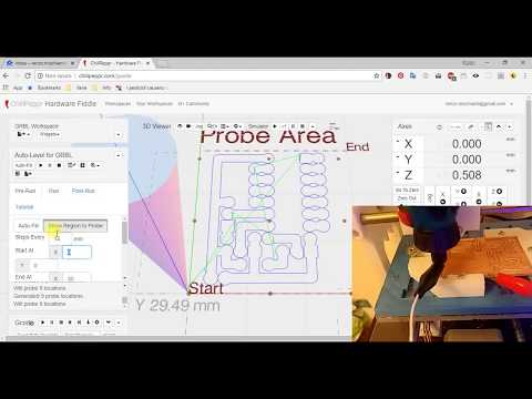 Cyclone PCB Factory test ChiliPeppr Auto level