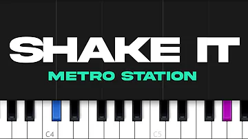 Metro Station - Shake It (piano tutorial)